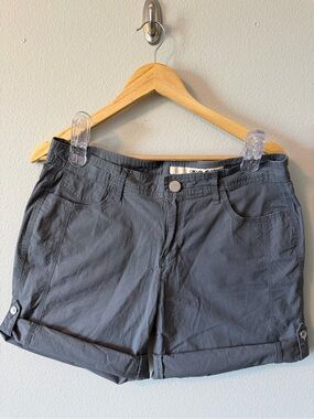 DKNY Women's Charcoal Gray Casual Rolled-Hem Shorts